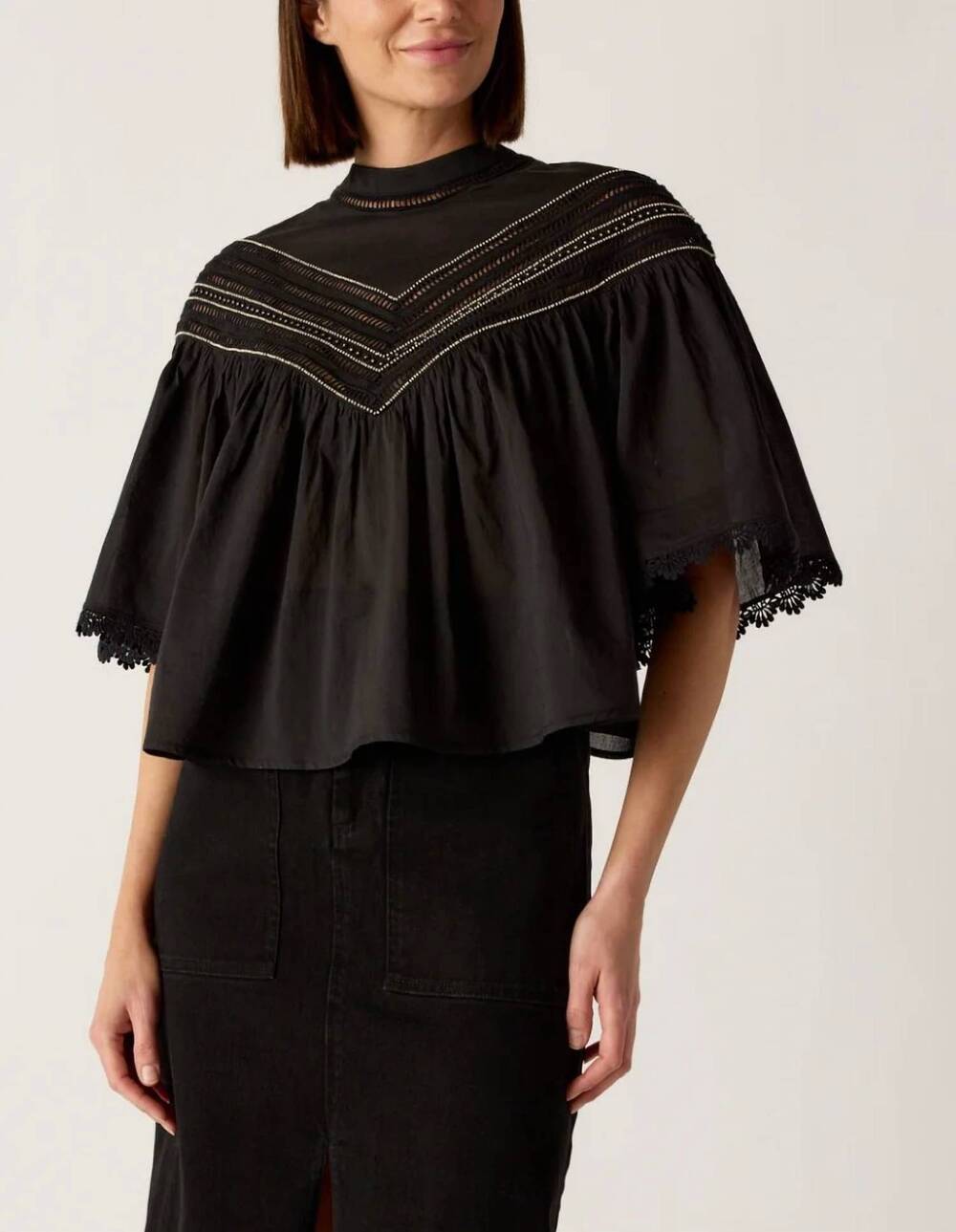 NEW CLEOBELLA caviar tatiana top in black